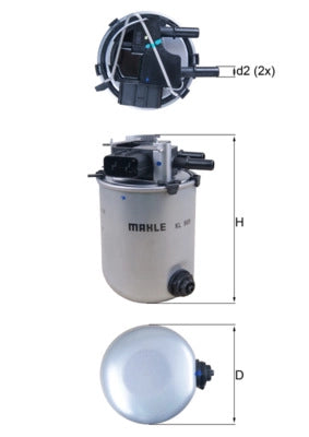 MAHLE KL 909 Filtru combustibil