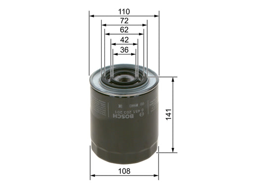 BOSCH 0 451 203 201 Filtru ulei