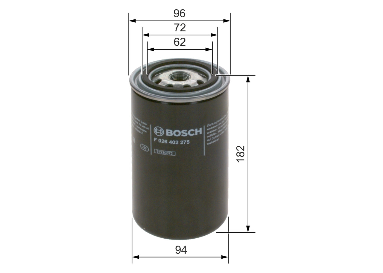 BOSCH F 026 402 275 Filtru combustibil