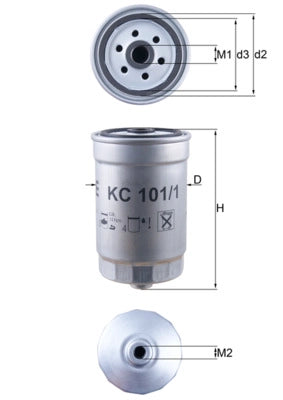MAHLE KC 101/1 Filtru combustibil