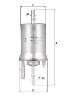MAHLE KL 572 Filtru combustibil