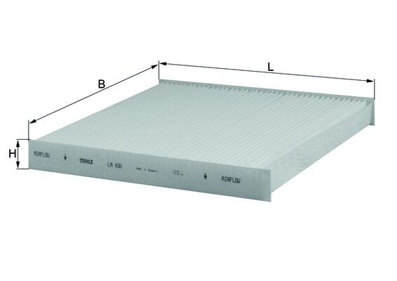 MAHLE LA 430 Filtru, aer habitaclu