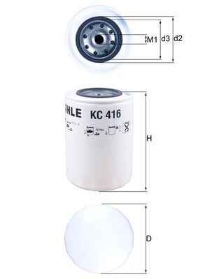 MAHLE KC 416 Filtru combustibil