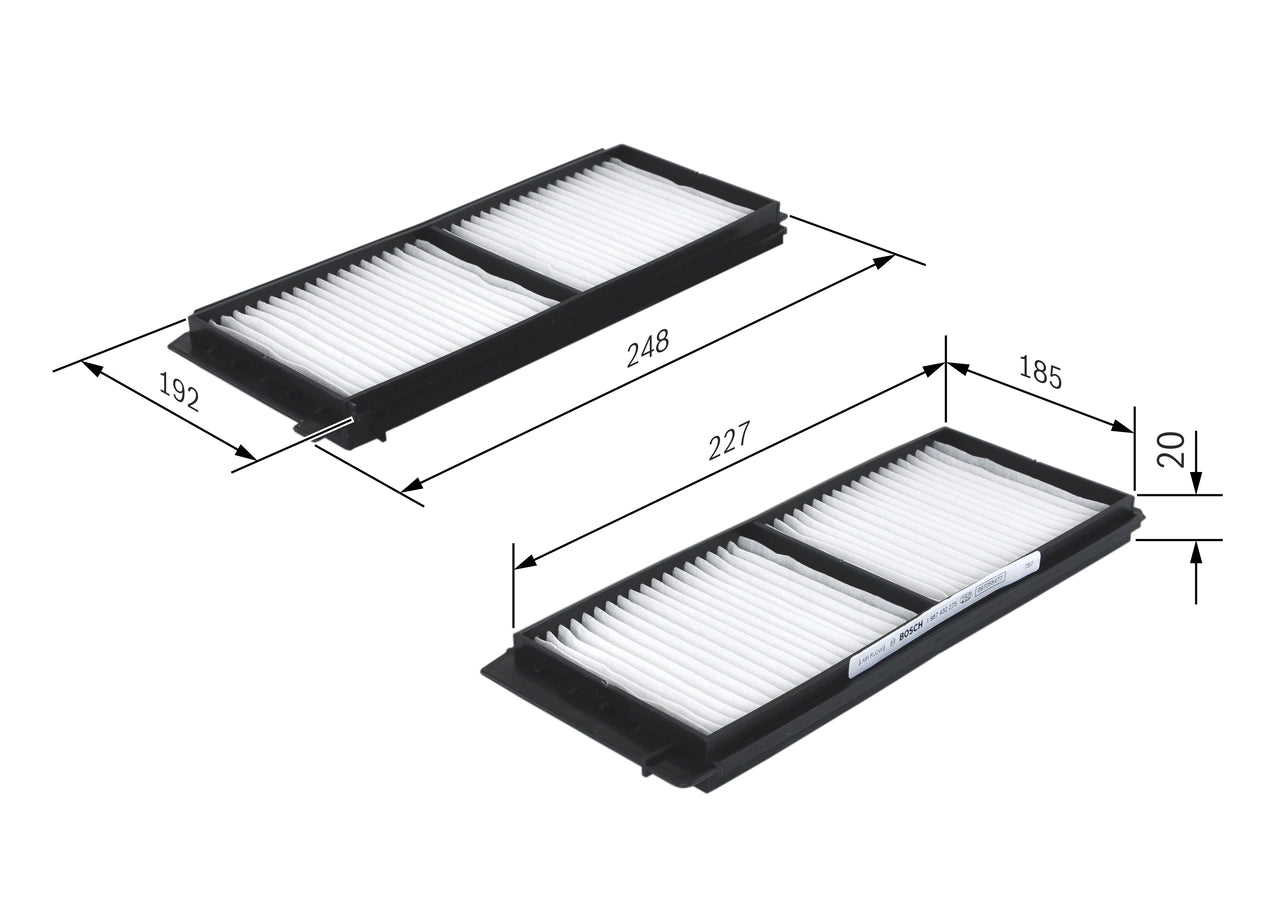 BOSCH 1 987 432 275 Filtru, aer habitaclu