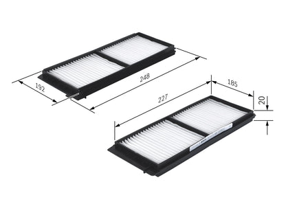 BOSCH 1 987 432 275 Filtru, aer habitaclu