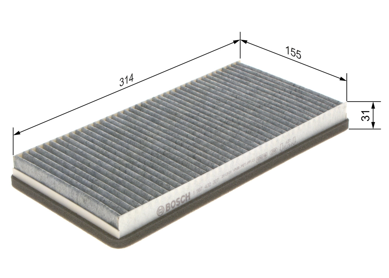 BOSCH 1 987 432 307 Filtru, aer habitaclu