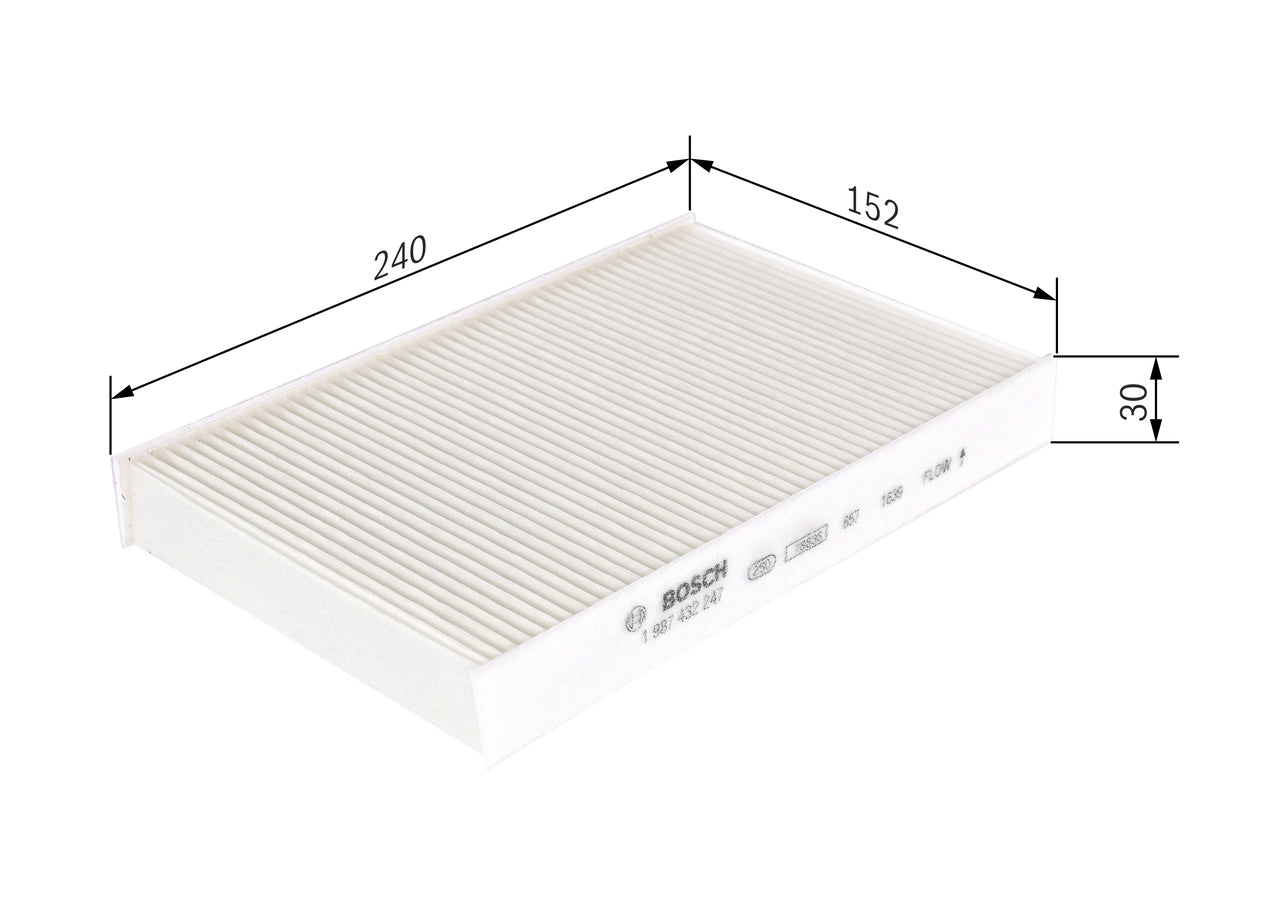 BOSCH 1 987 432 247 Filtru, aer habitaclu