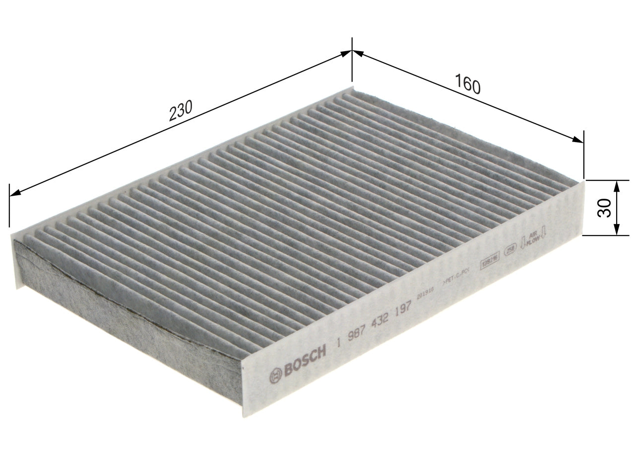 BOSCH 1 987 432 197 Filtru, aer habitaclu