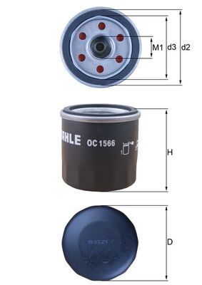 MAHLE OC 1566 Filtru ulei