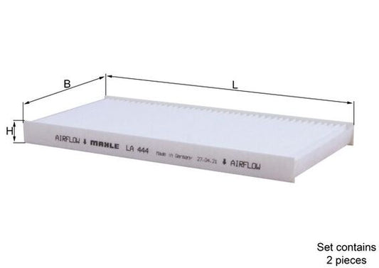 MAHLE LA 444/S Filtru, aer habitaclu