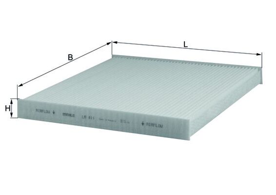 MAHLE LA 411 Filtru, aer habitaclu