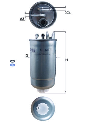 MAHLE KL 147D Filtru combustibil