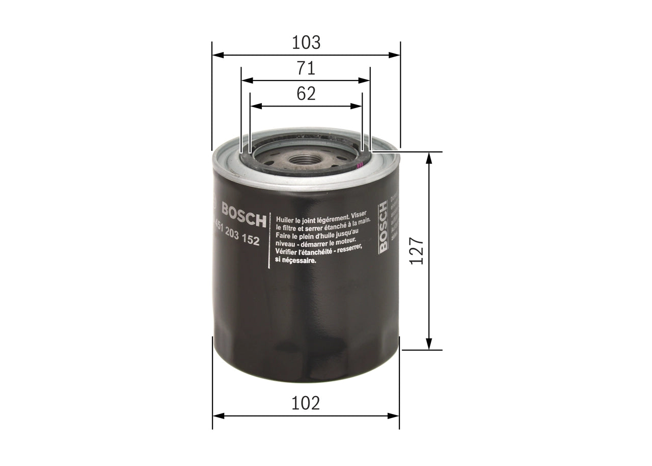BOSCH 0 451 203 152 Filtru ulei