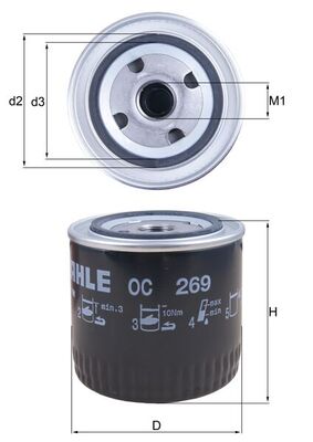 MAHLE OC 269 Filtru ulei