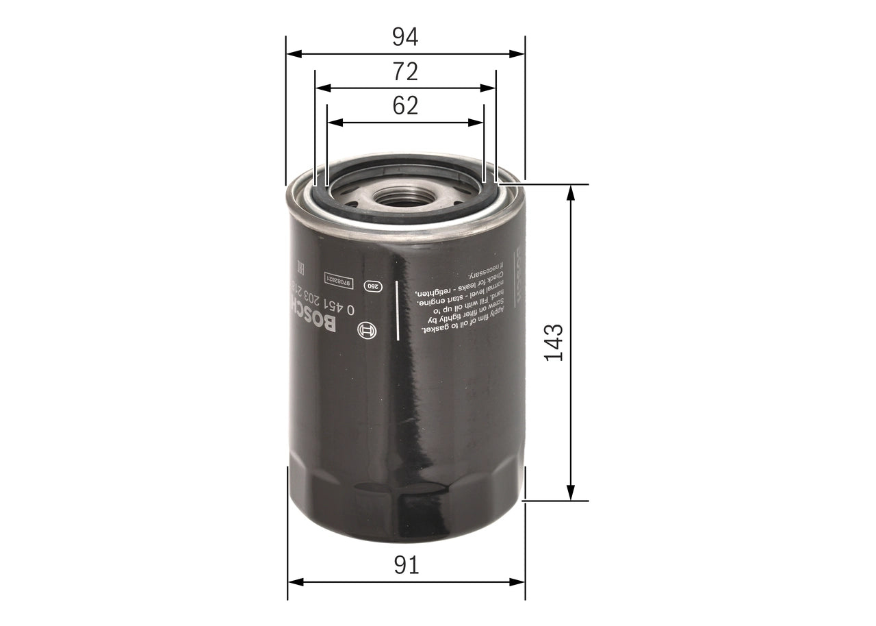 BOSCH 0 451 203 218 Filtru ulei
