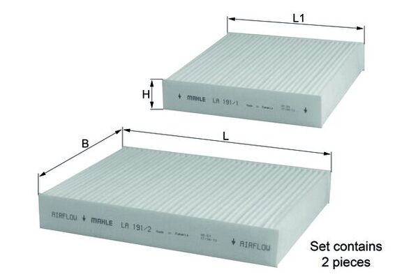 MAHLE LA 191/S Filtru, aer habitaclu