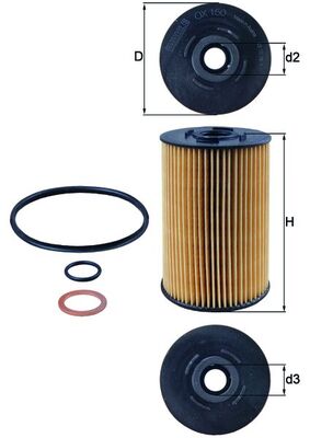 MAHLE OX 150D1 Filtru ulei