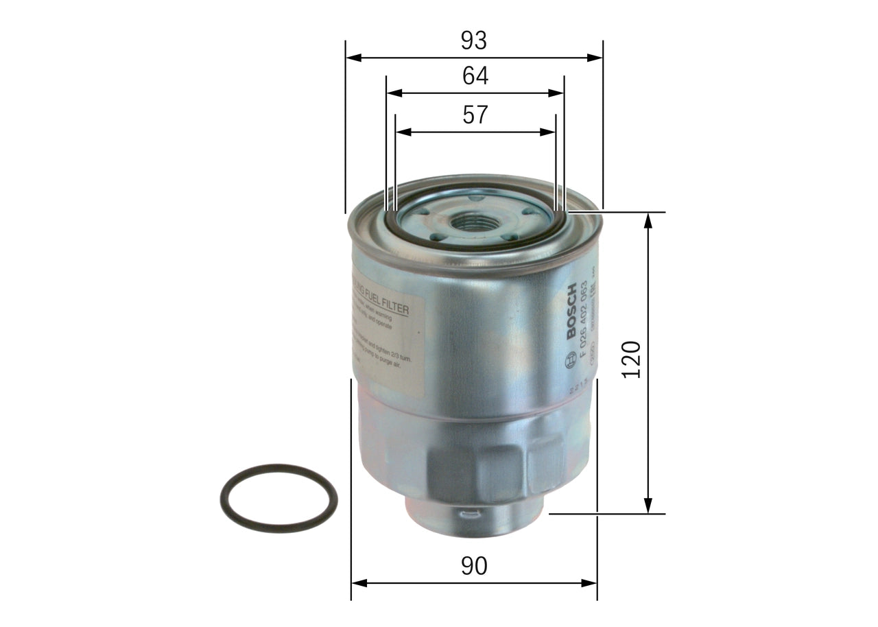 BOSCH F 026 402 063 Filtru combustibil