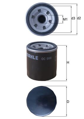 MAHLE OC 996 Filtru ulei