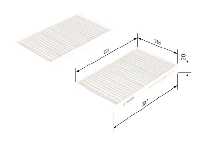 BOSCH 1 987 432 278 Filtru, aer habitaclu