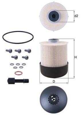 MAHLE KX 338/26D Filtru combustibil