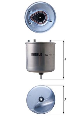 MAHLE KL 788 Filtru combustibil