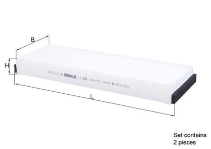 MAHLE LA 239/S Filtru, aer habitaclu