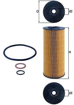 MAHLE OX 137D2 Filtru ulei
