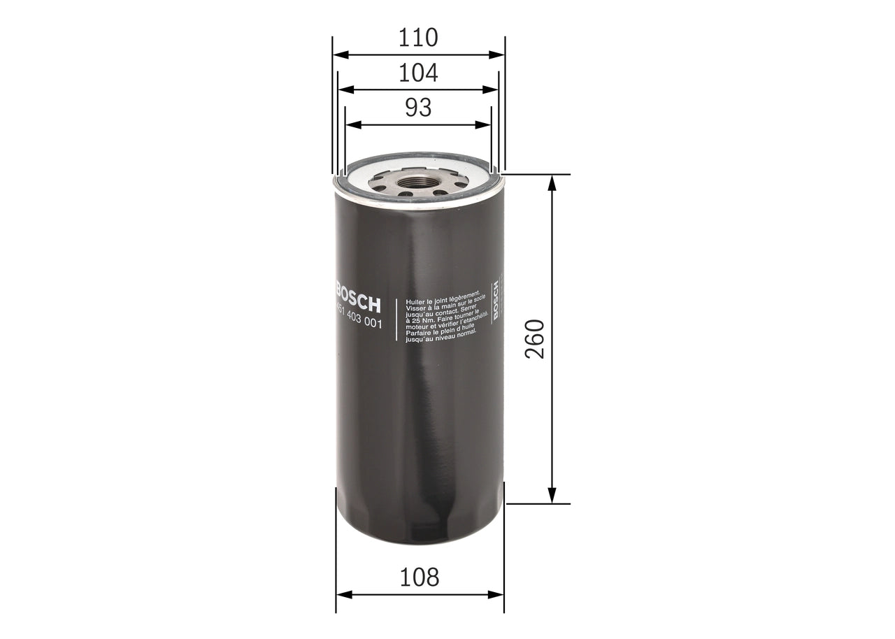 BOSCH 0 451 403 001 Filtru ulei