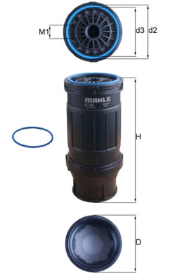 MAHLE KC 652D Filtru combustibil