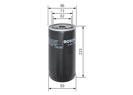 BOSCH 0 451 104 015 Filtru ulei