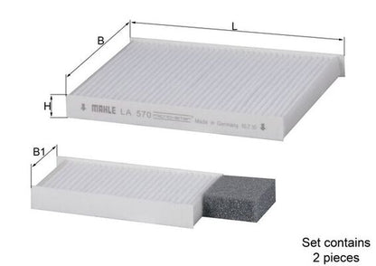 MAHLE LA 570/S Filtru, aer habitaclu