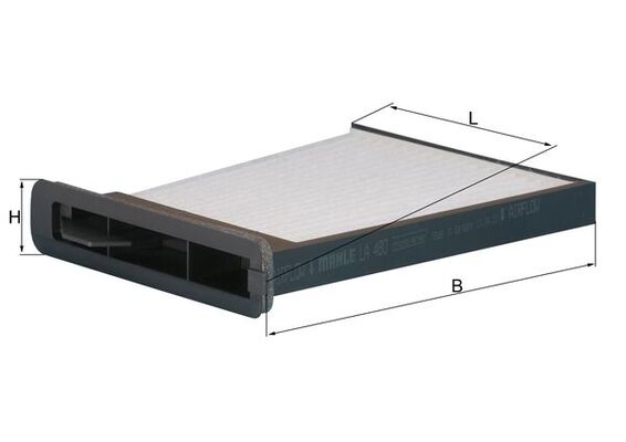 MAHLE LA 480 Filtru, aer habitaclu