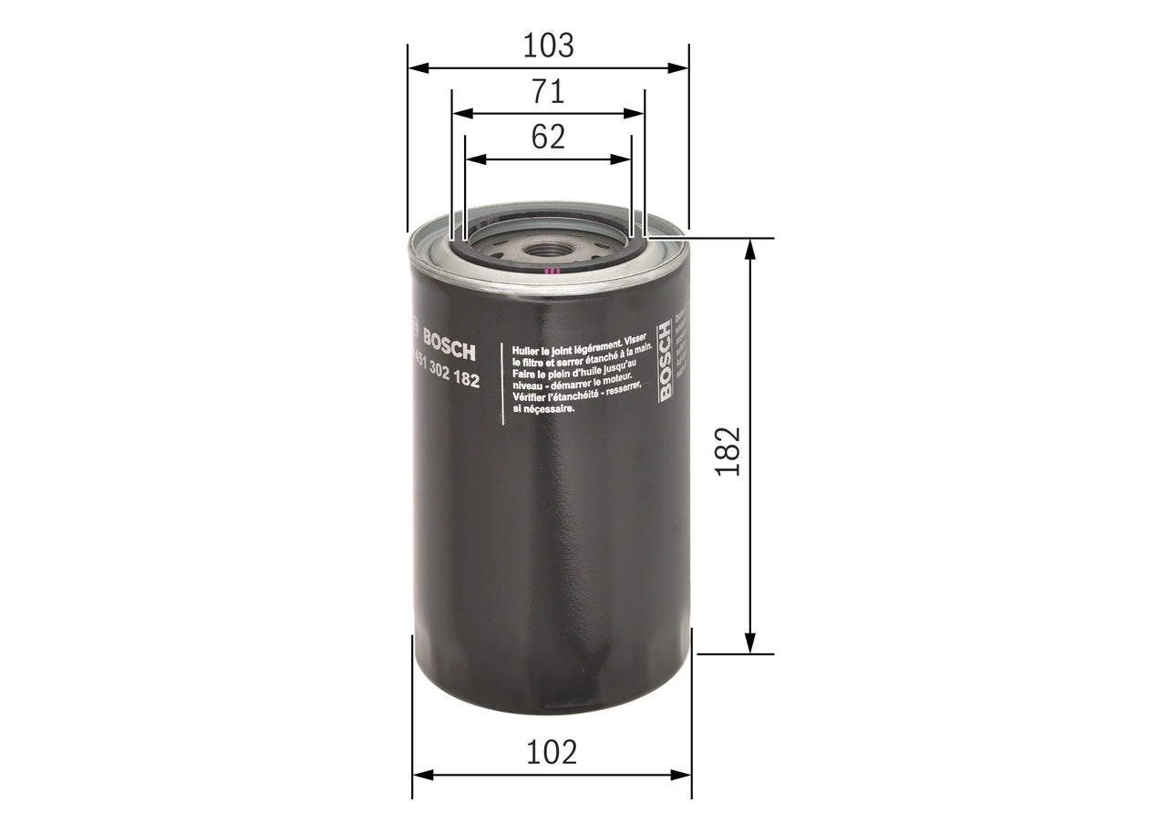 BOSCH 0 451 302 182 Filtru ulei