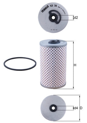 MAHLE KX 36D Filtru combustibil