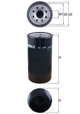 MAHLE OC 584 Filtru ulei