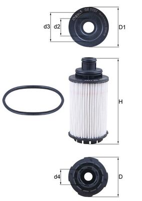MAHLE OX 1137D Filtru ulei
