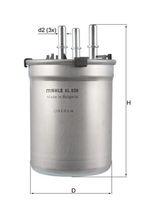 MAHLE KL 838 Filtru combustibil