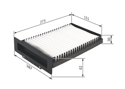BOSCH 1 987 432 210 Filtru, aer habitaclu