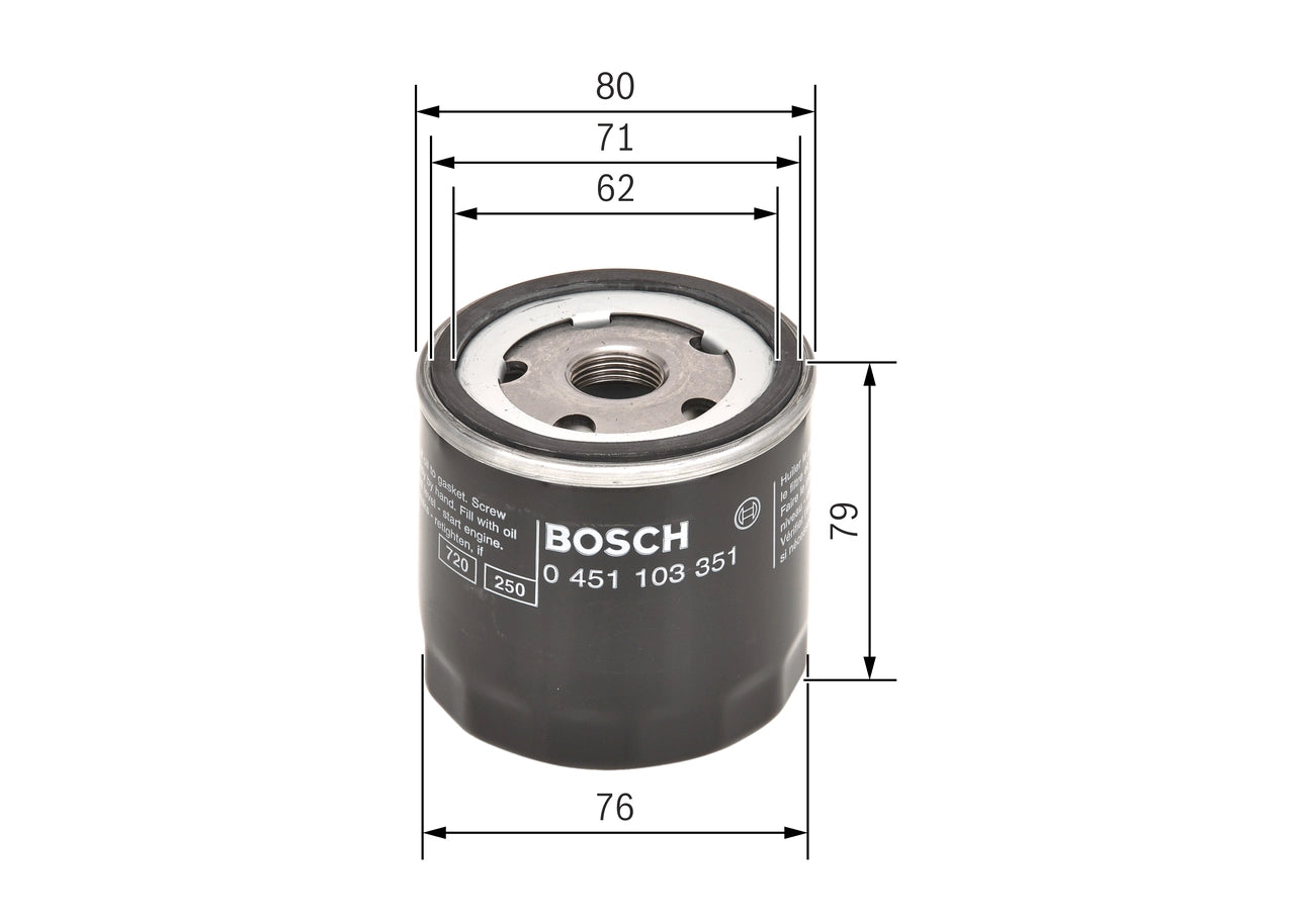 BOSCH 0 451 103 351 Filtru ulei