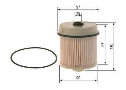 BOSCH F 026 402 216 Filtru combustibil