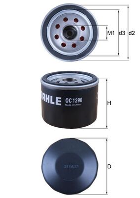 MAHLE OC 1290 Filtru ulei