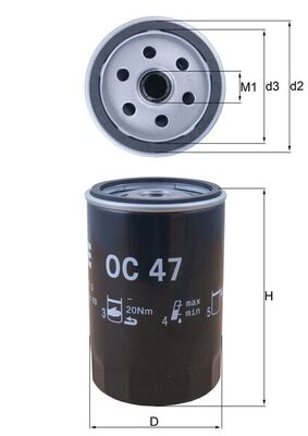 MAHLE OC 47 Filtru ulei