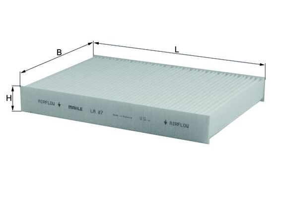 MAHLE LA 87 Filtru, aer habitaclu