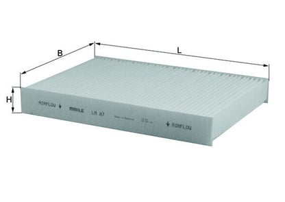 MAHLE LA 87 Filtru, aer habitaclu