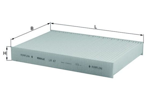 MAHLE LA 87 Filtru, aer habitaclu