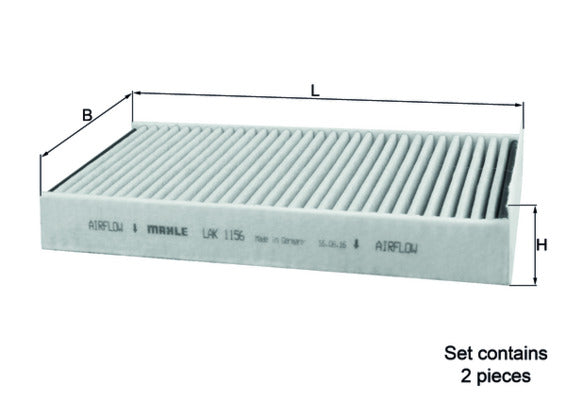 MAHLE LAK 1156/S Filtru, aer habitaclu