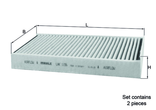 MAHLE LAK 1156/S Filtru, aer habitaclu
