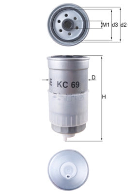 MAHLE KC 69 Filtru combustibil