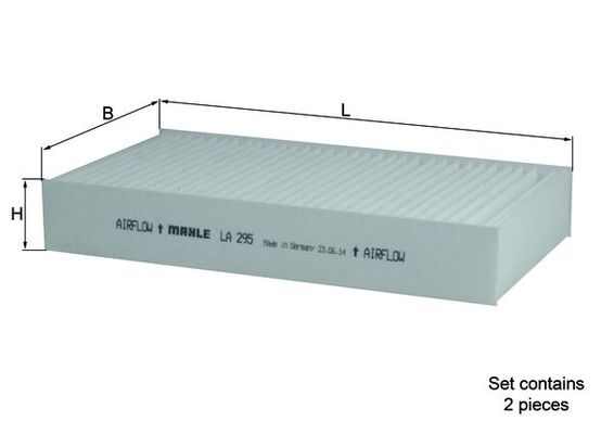 MAHLE LA 295/S Filtru, aer habitaclu